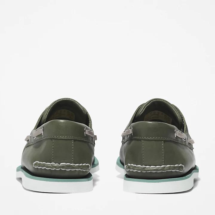 Timberland® 2-Eye Classic Boat Shoe for Men in Dark Green商品第5张图片规格展示