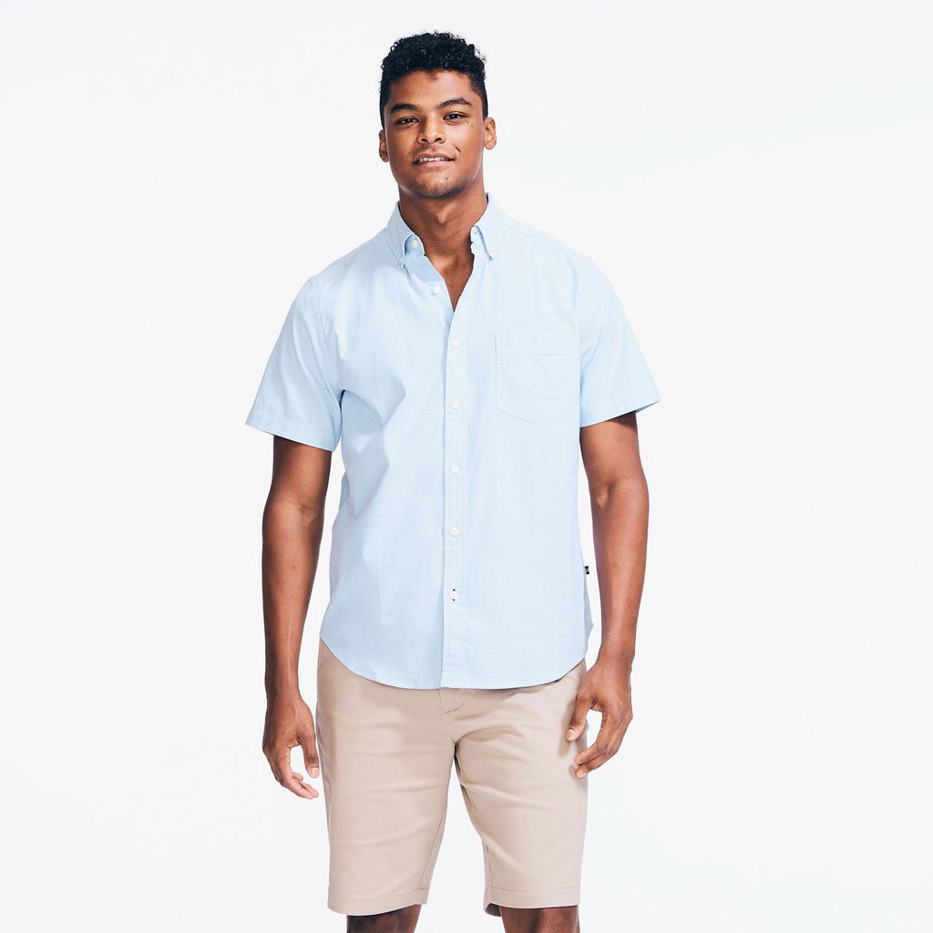 Nautica | Nautica Mens Short-Sleeve Oxford Shirt 254.63元 商品图片