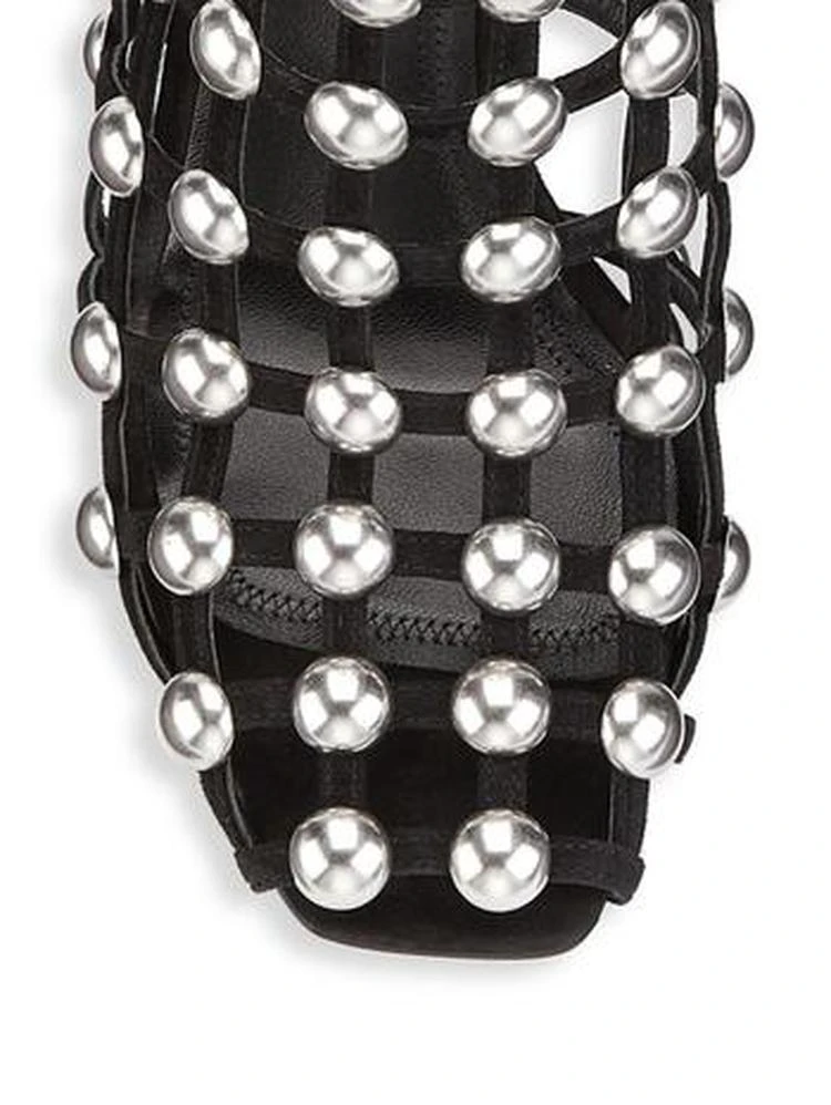 商品Alexander Wang|Sadie Studded Slip-On Suede Sandals,价格¥4894,第4张图片详细描述