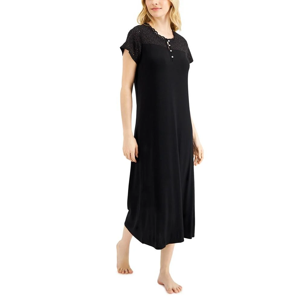 商品Charter Club|Solid Eyelet Nightgown, Created for Macy's,价格¥59,第1张图片