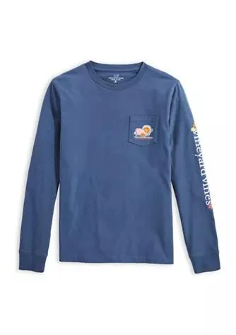 商品Vineyard Vines|Vines Boys 8 20 Long Sleeve Thanksgiving Icons Pocket Graphic T Shirt,价格¥244,第1张图片