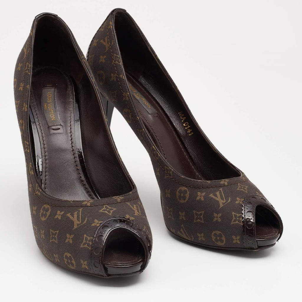 商品[二手商品] Louis Vuitton|Louis Vuitton Fusian Monogram Idylle Canvas Romance Peep Toe Pumps Size 38.5,价格¥1106,第4张图片详细描述