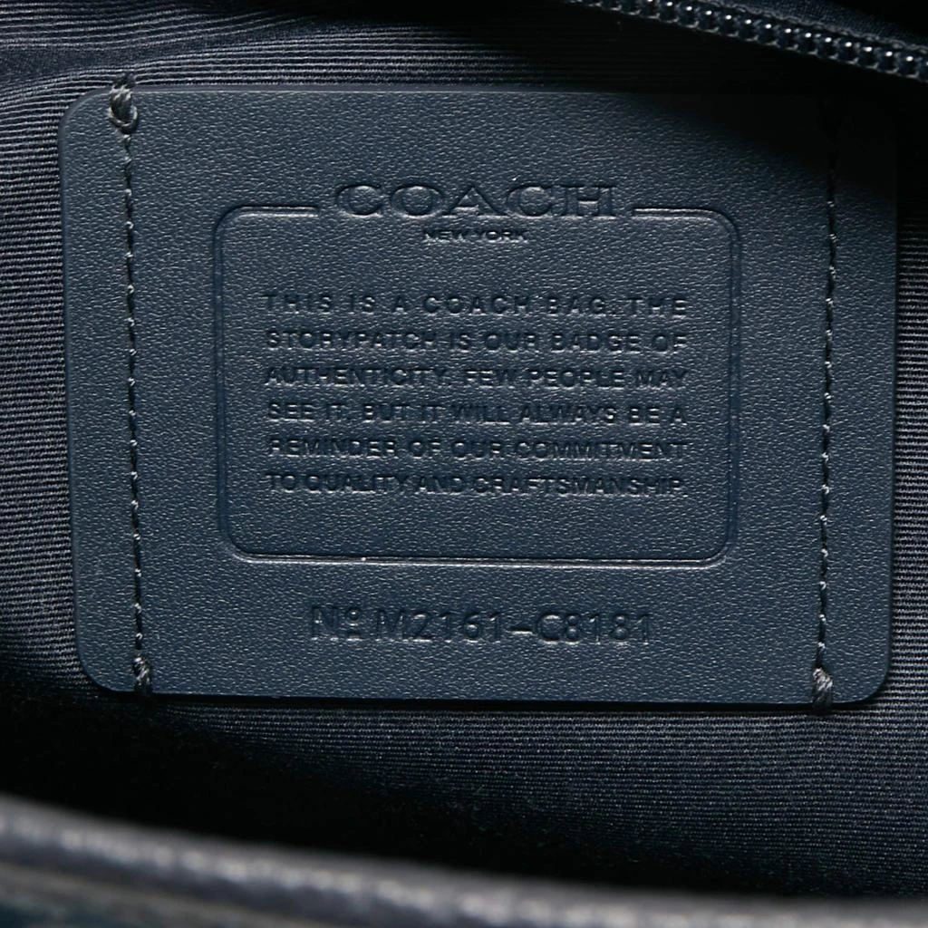 Coach Blue Signature Canvas an Leather Hudson Messenger Bag 商品