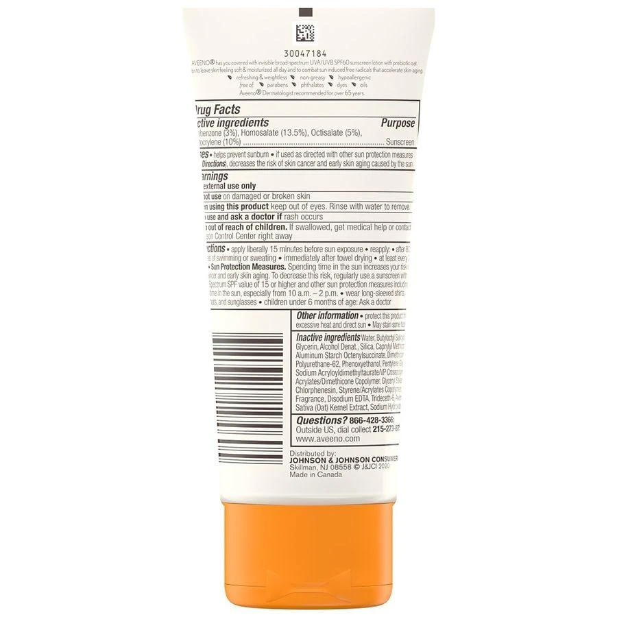 商品Aveeno|Protect + Hydrate Body Sunscreen Lotion With SPF 60,价格¥107,第2张图片详细描述