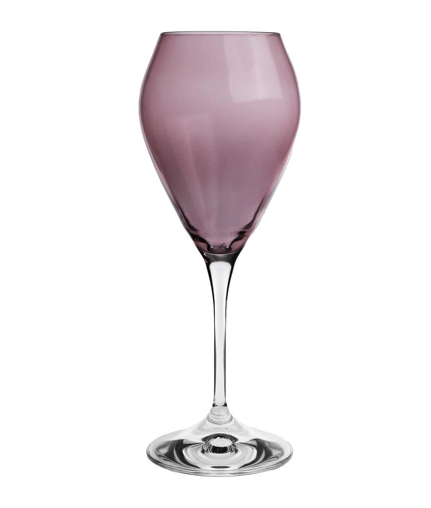 商品Classic Touch Decor|3"D Set of 6 Purple V Shaped Wine Glasses with Clear Stem,价格¥594,第1张图片
