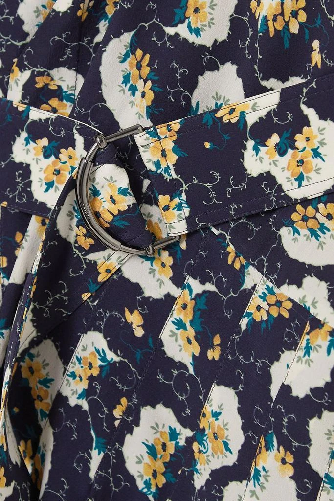 商品Chloé|Belted floral-print silk crepe de chine midi shirt dress,价格¥7583,第5张图片详细描述