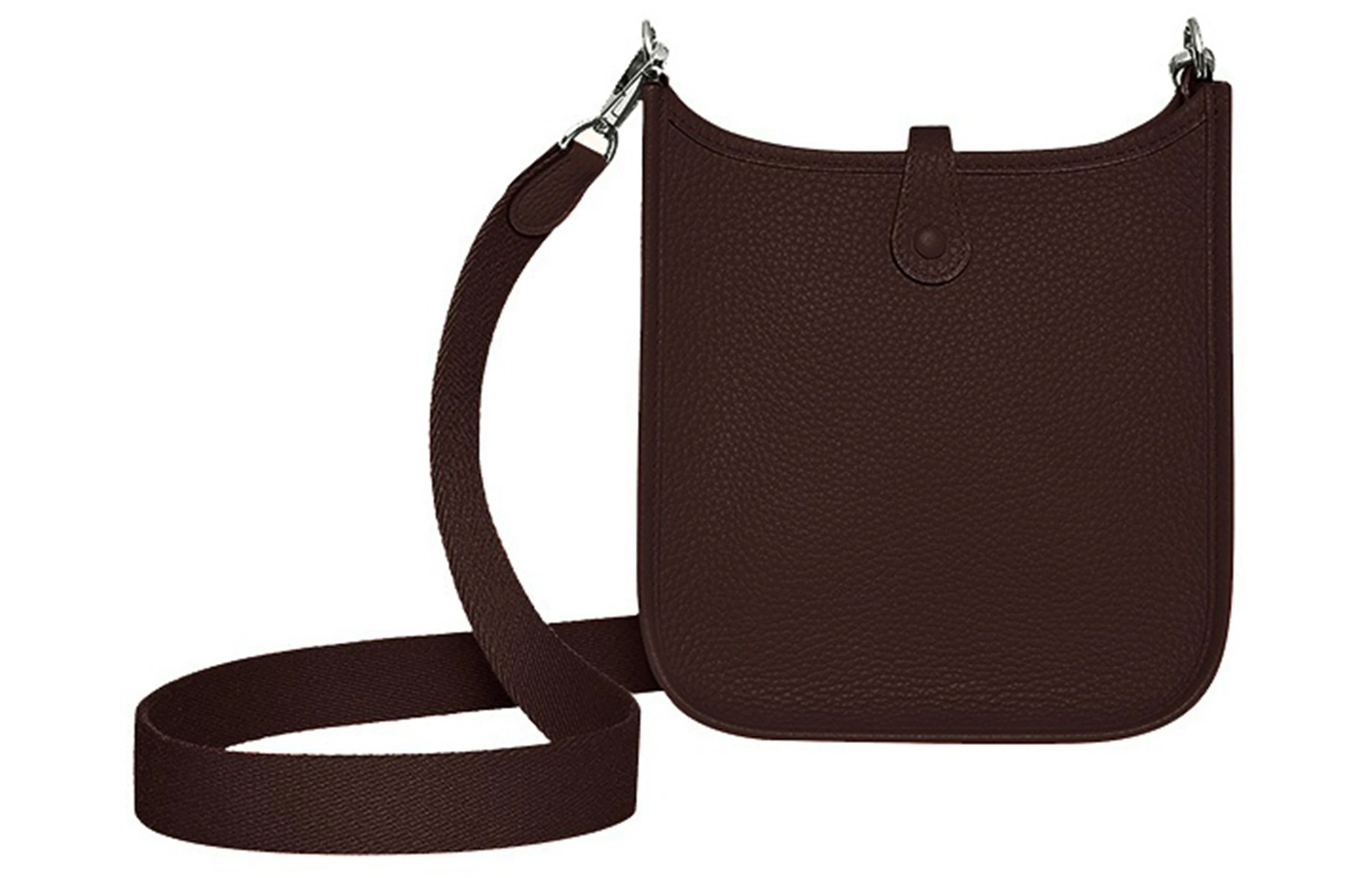 商品[国内直发] Hermes|爱马仕 Evelyne Mini Evelyne 16 伊芙琳银扣 TC小公牛皮 单肩包斜挎包 迷你 女款 马鞍红 推荐,价格¥21858,第4张图片详细描述
