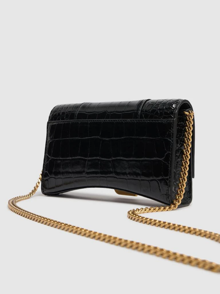 商品Balenciaga|Hourglass Leather Wallet On Chain,价格¥13533,第4张图片详细描述