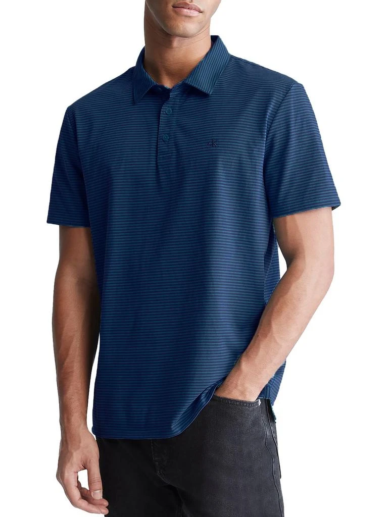 商品Calvin Klein|Mens Striped Collar Polo,价格¥223,第1张图片