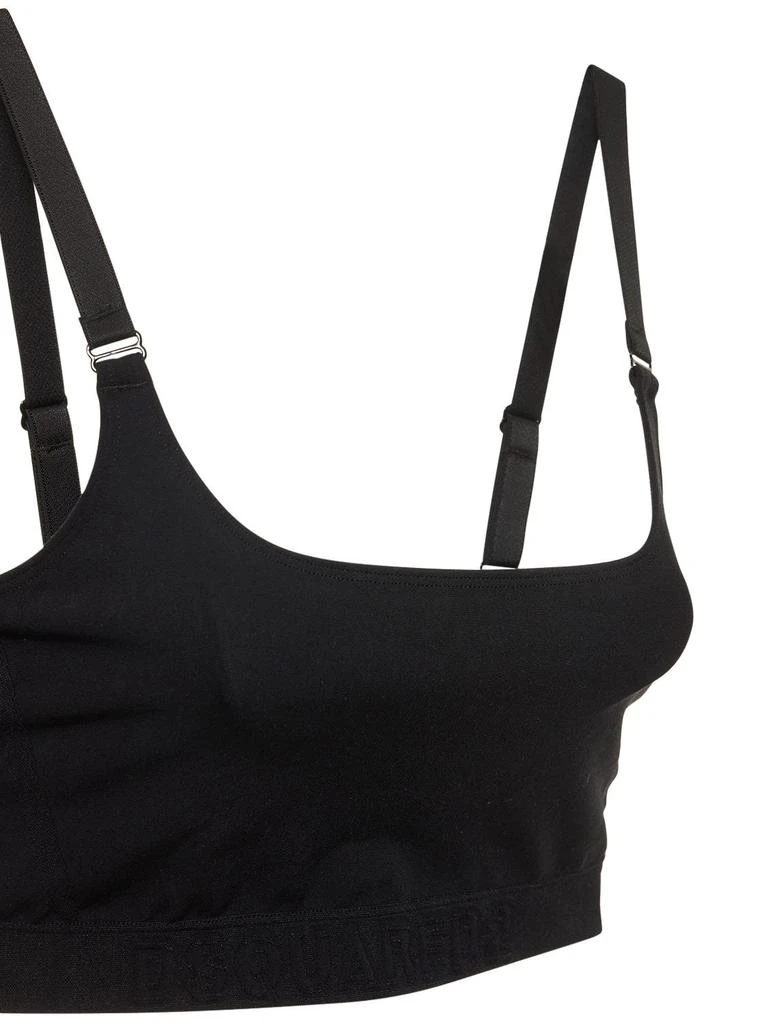 商品DSQUARED2|Tech Jersey Bandeau Bra Top,价格¥886,第1张图片详细描述