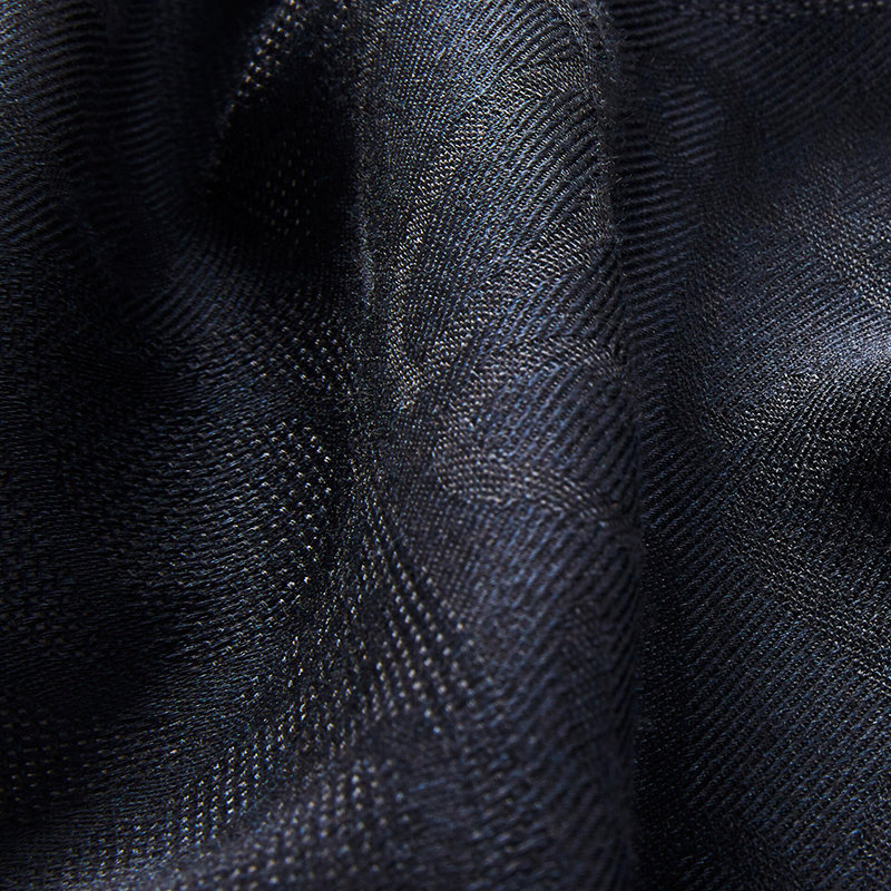 商品Loewe|【预售3-7天】LOEWE/罗意威 21年秋冬新款 女士深蓝色羊绒混纺棋盘格方巾围巾0010477800,价格¥3868,第6张图片详细描述