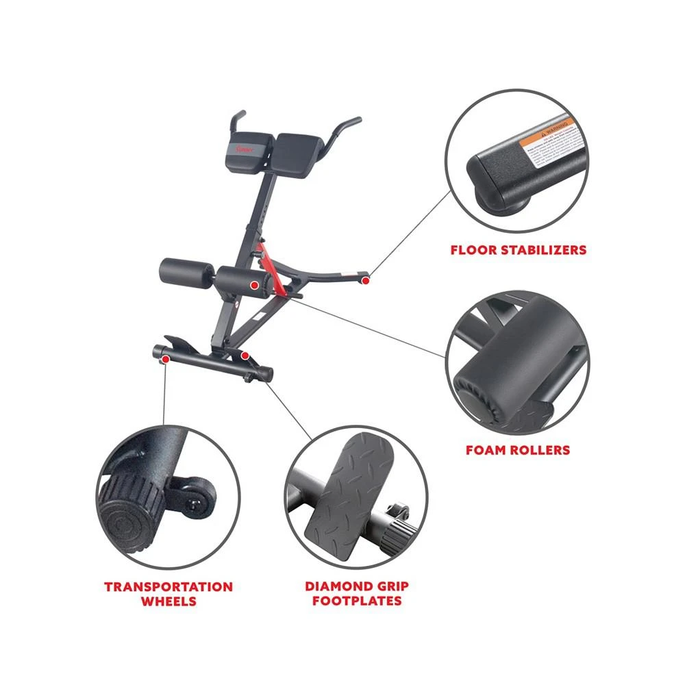 商品Sunny Health & Fitness|Hyperextension Roman Chair with Dip Station - SF-BH620062,价格¥1779,第4张图片详细描述