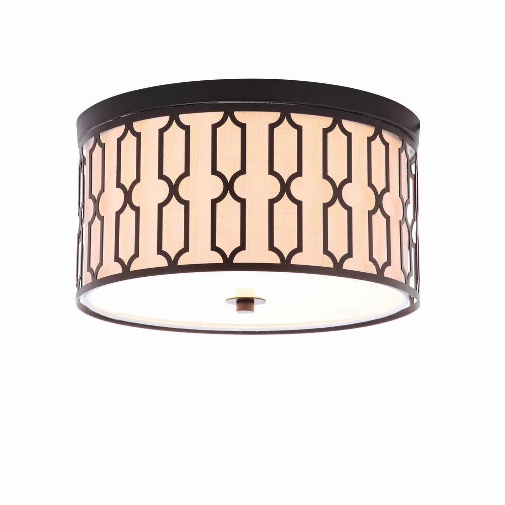 商品JONATHAN Y|Link 3-Light 16.75" Metal LED Flush Mount,价格¥1502,第2张图片详细描述