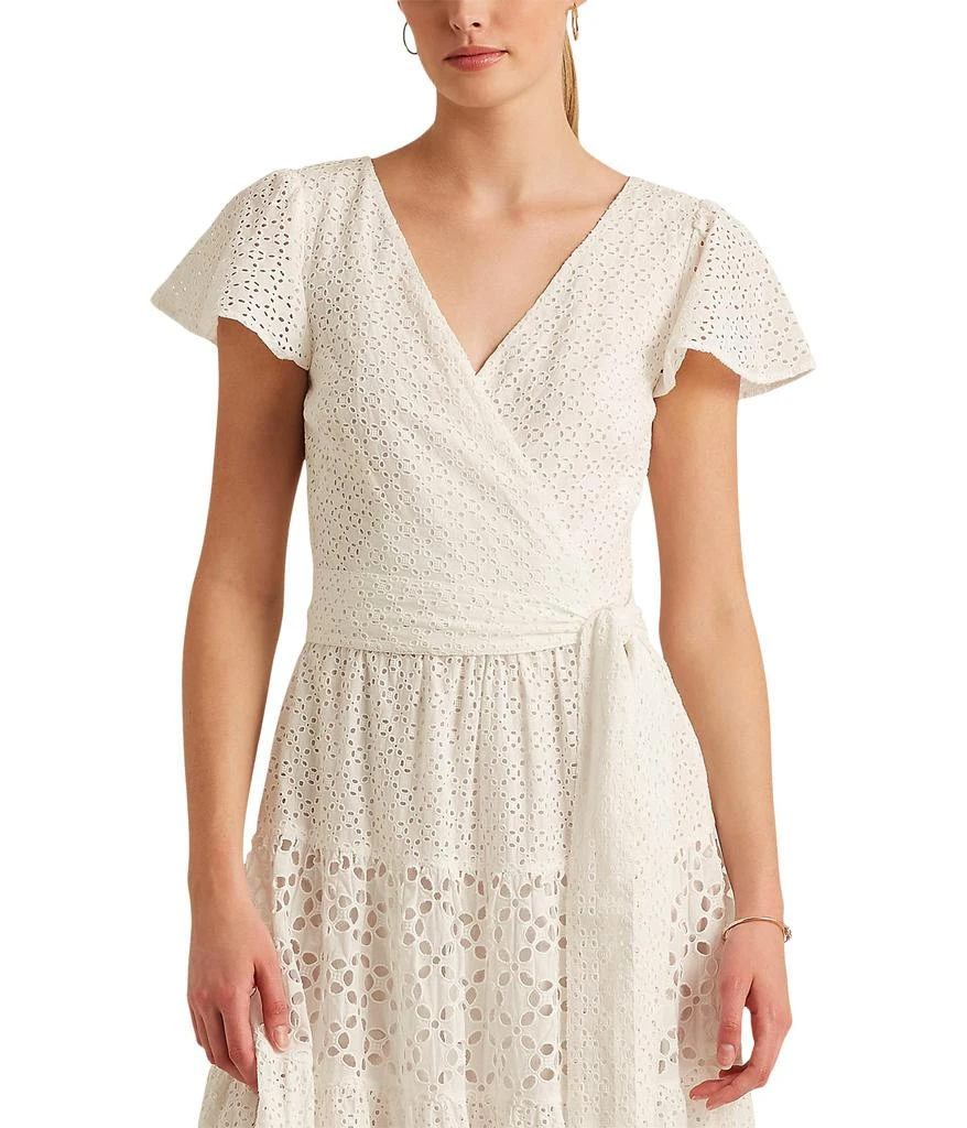 商品Ralph Lauren|Cotton Eyelet Midi Dress,价格¥859,第4张图片详细描述