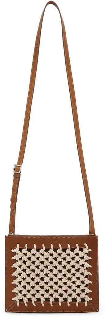 商品Jil Sander|Brown Net Crossbody Messenger Bag,价格¥2597,第4张图片详细描述