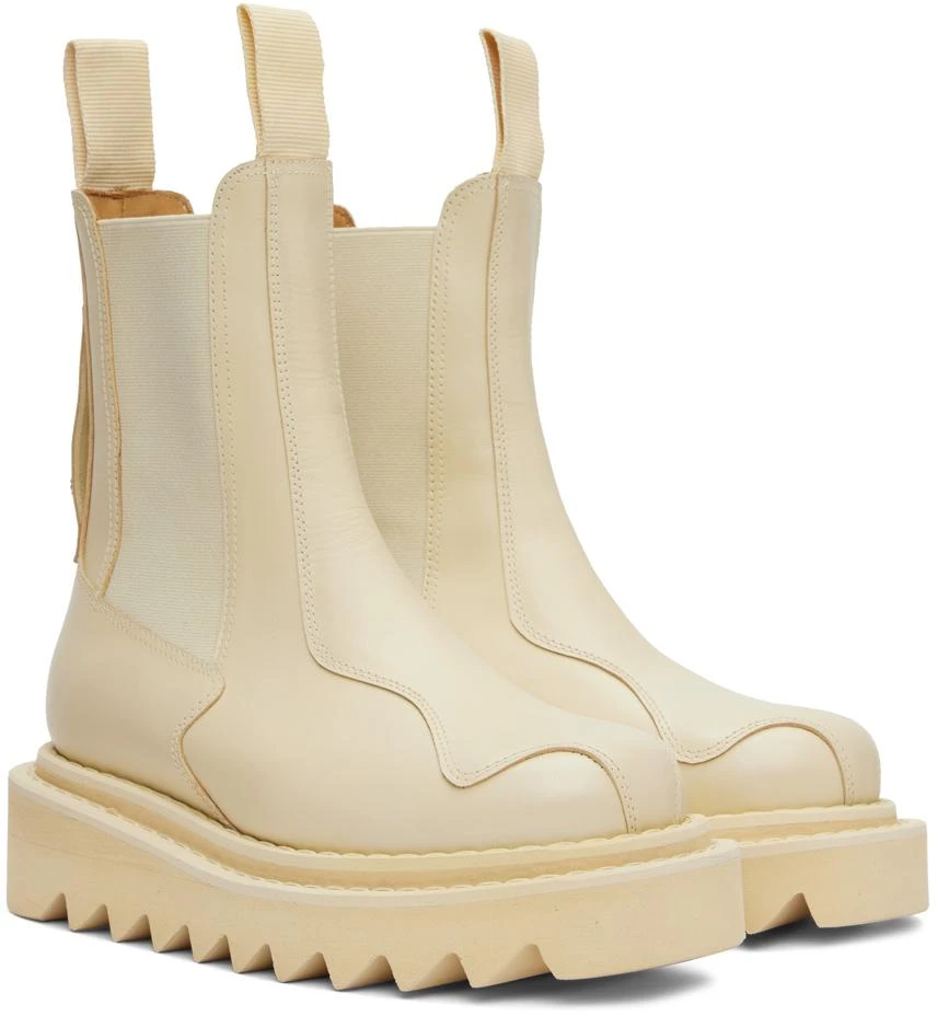 商品Toga Pulla|SSENSE Exclusive Beige Platform Chelsea Boots,价格¥1600,第4张图片详细描述