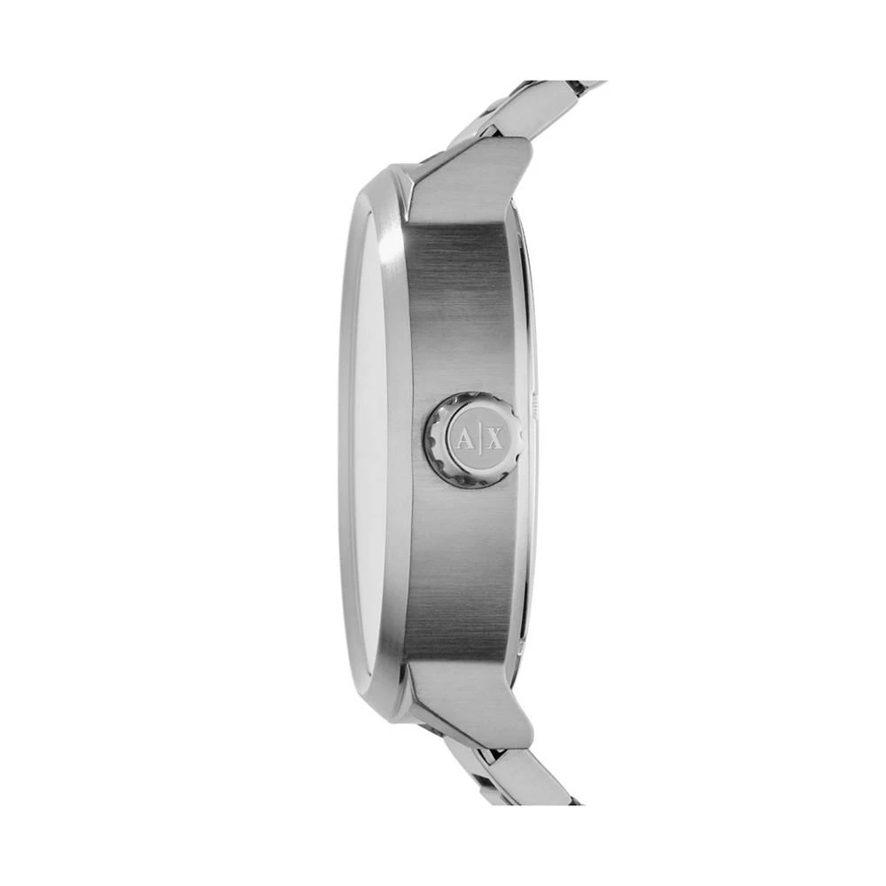 商品Armani Exchange|Men's Three Hand Gunmetal Gray Stainless Steel Watch 49mm,价格¥1111,第2张图片详细描述