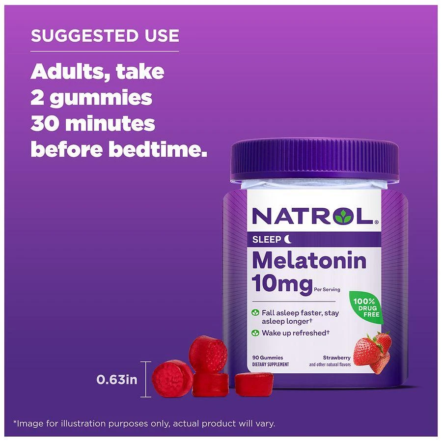 Melatonin 10 mg, Sleep Support, Gummies Strawberry 商品