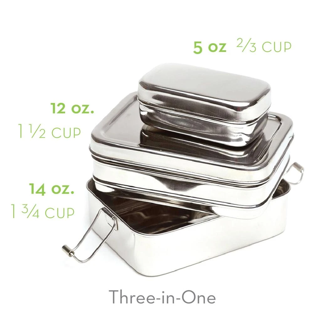 商品ECOlunchbox|ECOlunchbox Three in One Stainless Steel Food Container Set,价格¥286,第4张图片详细描述