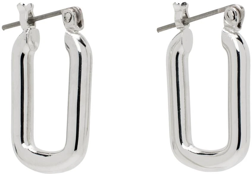 商品Laura Lombardi|Silver Cresca Hoop Earrings,价格¥365,第2张图片详细描述