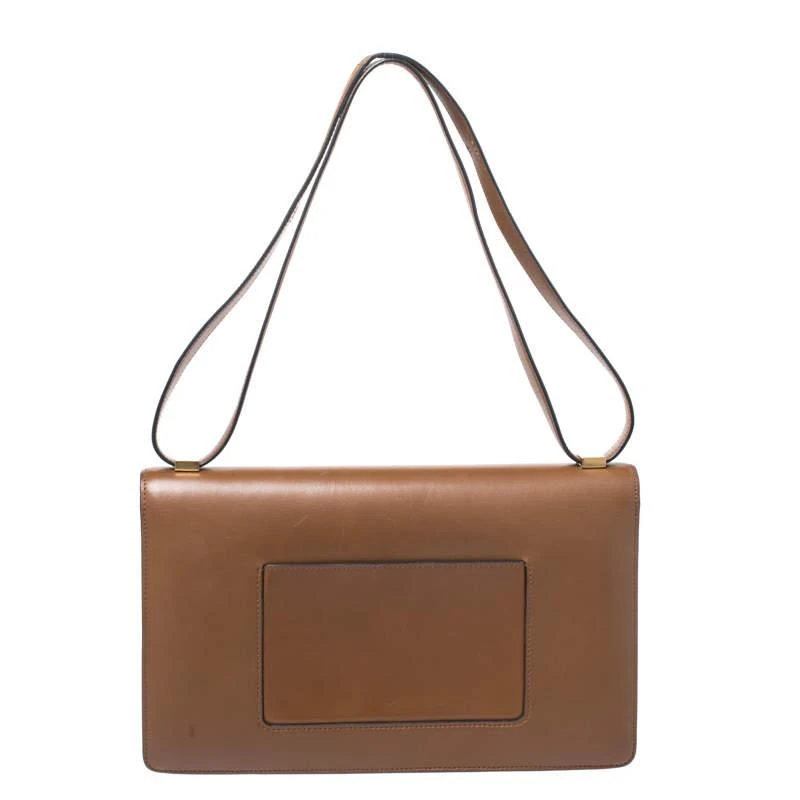 商品[二手商品] Celine|Celine Brown/Red Leather Large Classic Box Bag,价格¥5162,第4张图片详细描述