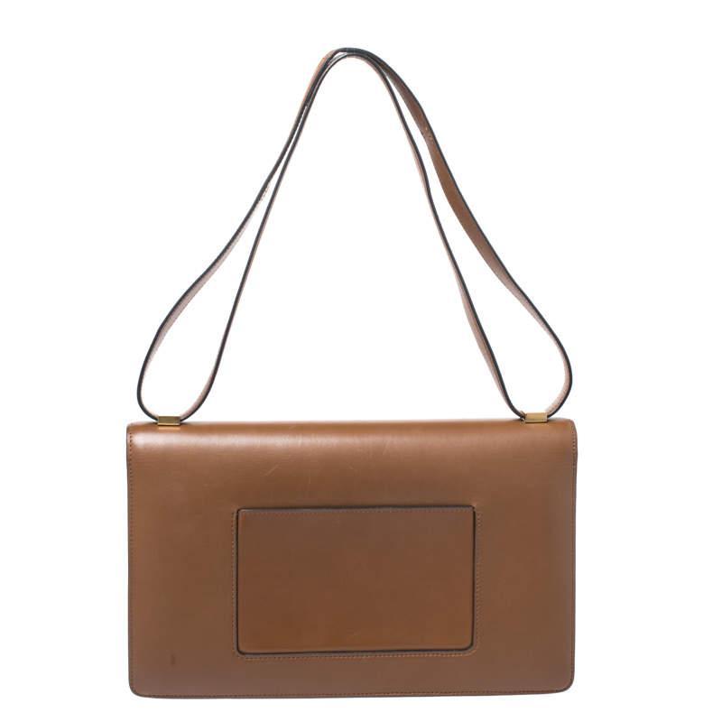 商品[二手商品] Celine|Celine Brown/Red Leather Large Classic Box Bag,价格¥4806,第6张图片详细描述