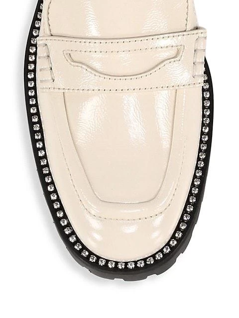 商品Jimmy Choo|Deanna Crystal-Embellished Patent Leather Loafers,价格¥2531,第4张图片详细描述