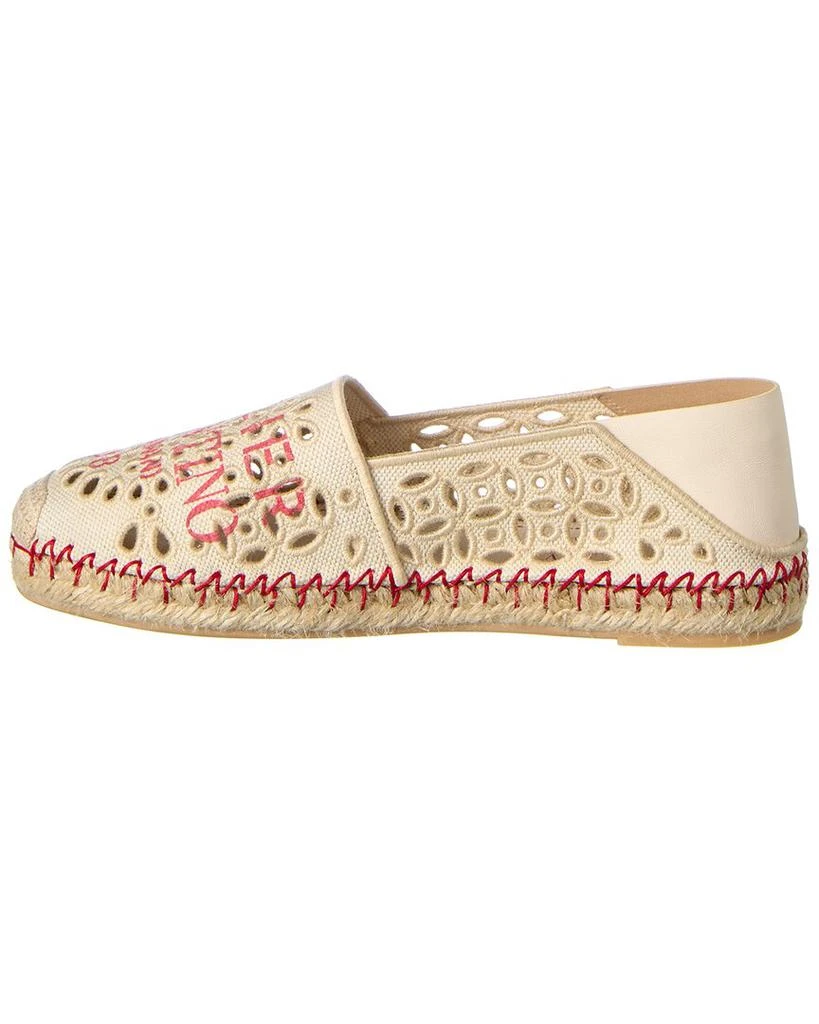 商品Valentino|Valentino Atelier Canvas & Leather Espadrille,价格¥3509,第2张图片详细描述