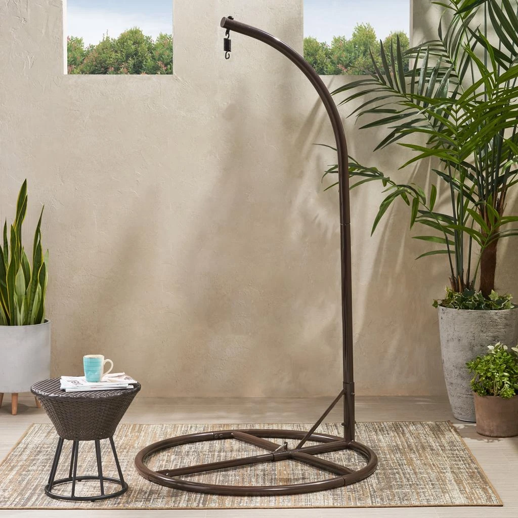 商品Streamdale Furniture|Streamdale Free-Standing Iron Hammock Chair Stand for Indoor-Outdoor Use,价格¥3183,第5张图片详细描述
