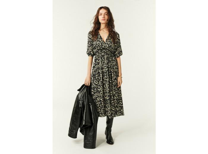 green emerald velvet dress Yolanda Long Sleeve Maxi Dress - Sage Green Floral