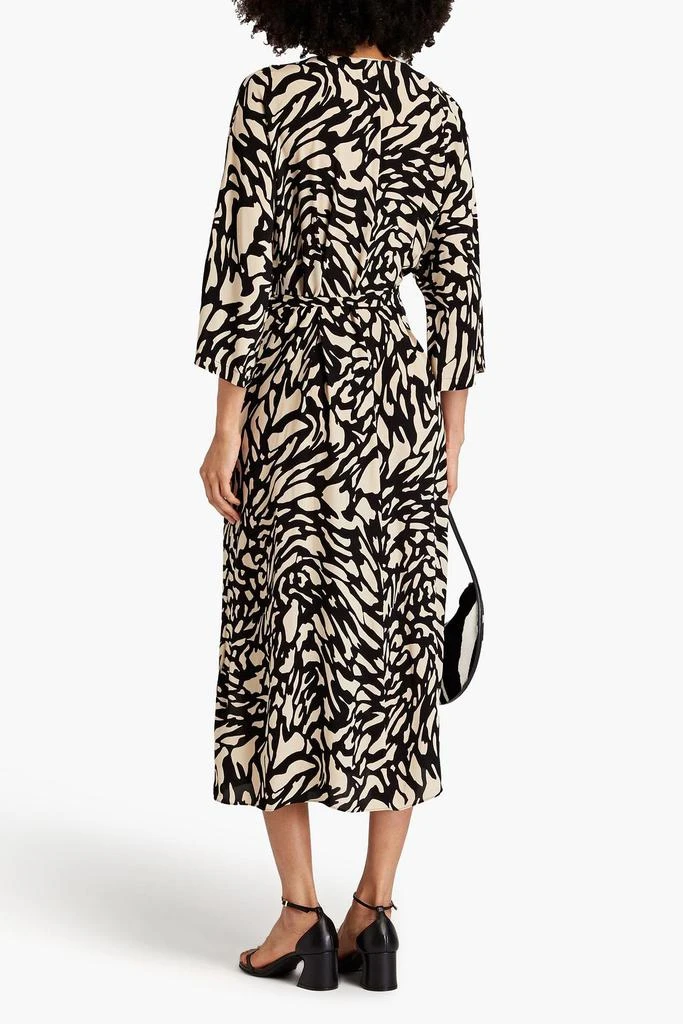 商品ba&sh|Goa pleated printed crepe de chine midi wrap dress,价格¥1580,第3张图片详细描述