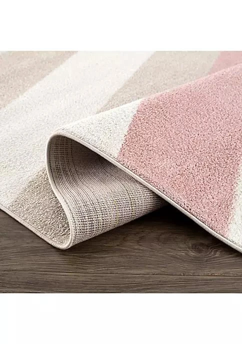 商品Abani Rugs|Rugs Deco Dec150a Cream Blush Pink Diagonal Lines Area Rug 79 X 102,价格¥1477,第3张图片详细描述
