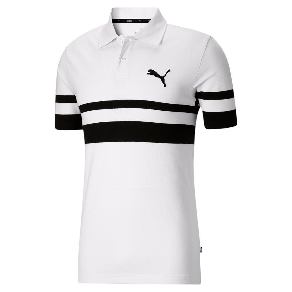 商品Puma|Essentials Striped Cat Short Sleeve Polo Shirt,价格¥186,第5张图片详细描述