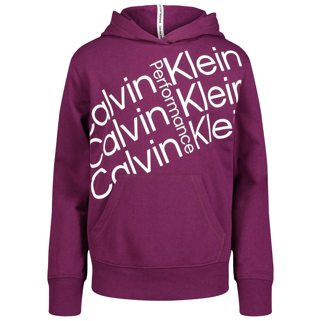 商品Calvin Klein|Calvin Klein Big Girl's Fresh Tilt Logo Hoodie,价格¥198,第1张图片