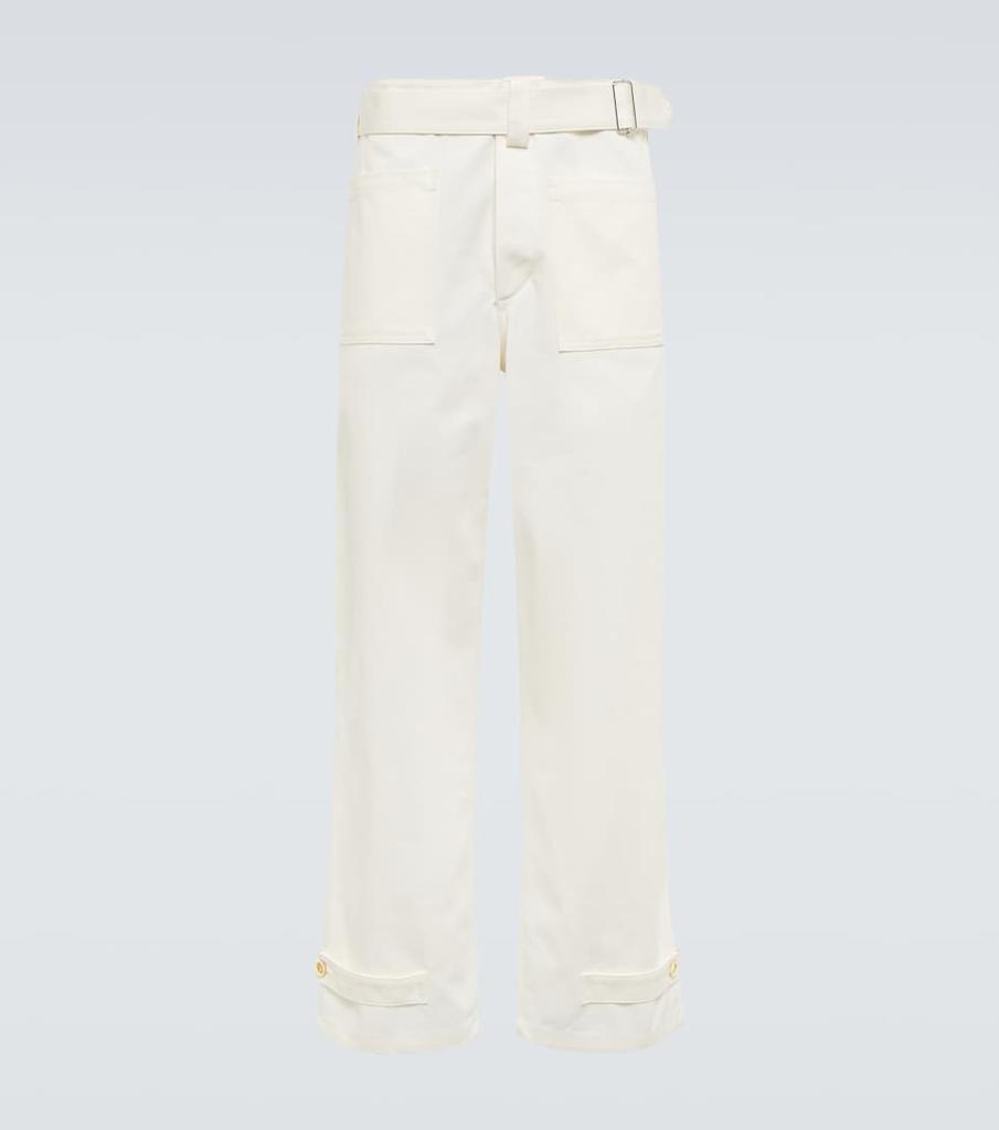 商品Alexander McQueen|配腰带直筒棉质裤装,价格¥7242,第1张图片