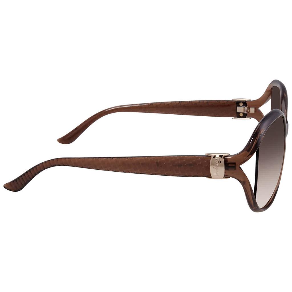 Salvatore Ferragamo Brown Gradient Oval Sunglasses SF770SA 213 61商品第3张图片规格展示