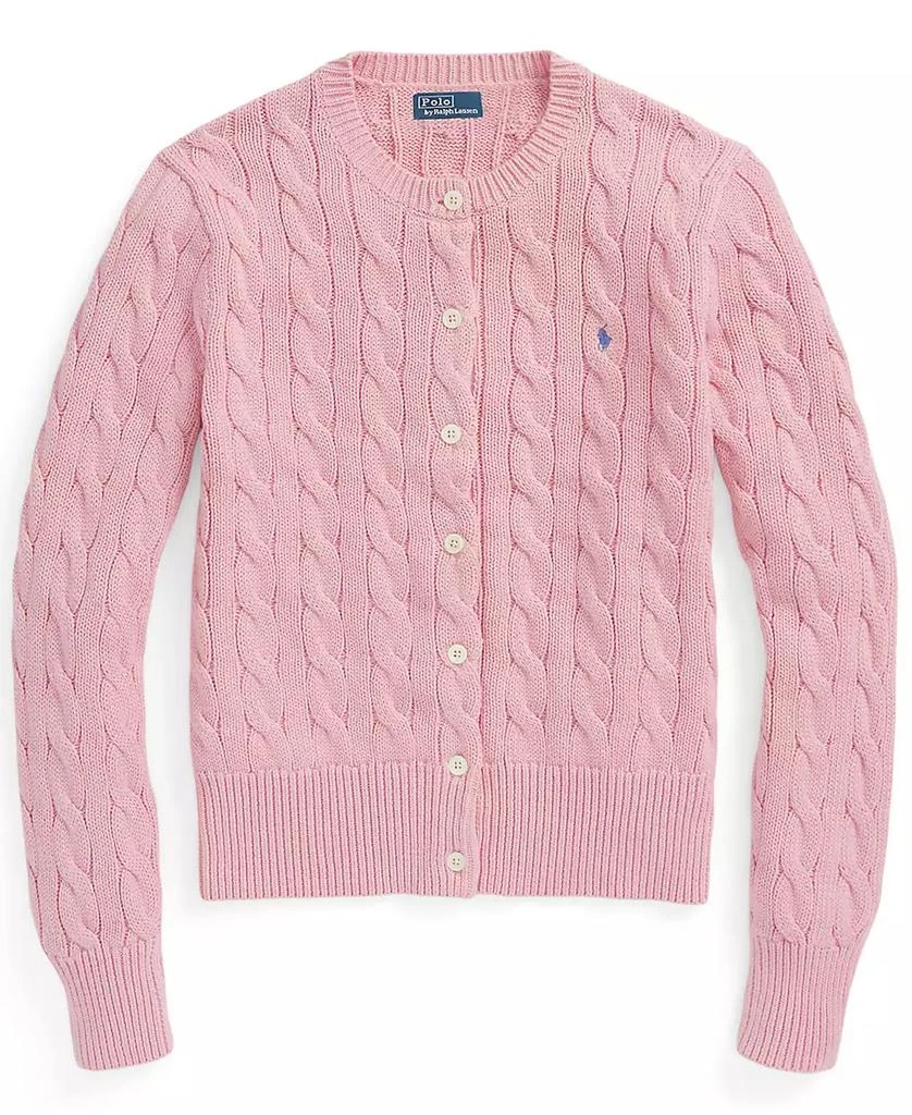商品Ralph Lauren|Women's Cable-Knit Cotton Crewneck Cardigan Sweater,价格¥1679,第5张图片详细描述