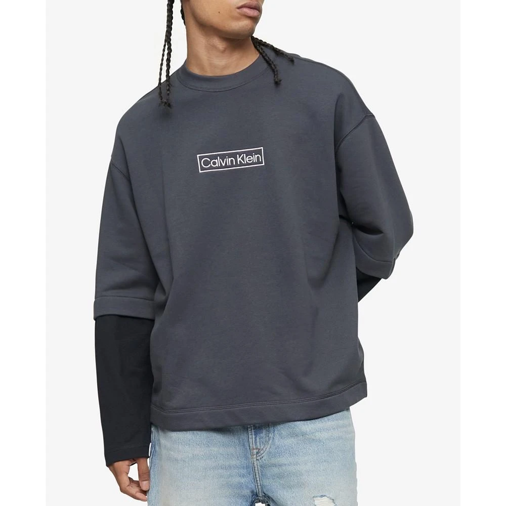 商品Calvin Klein|Men's Double Layer Logo Sweatshirt,价格¥449,第1张图片