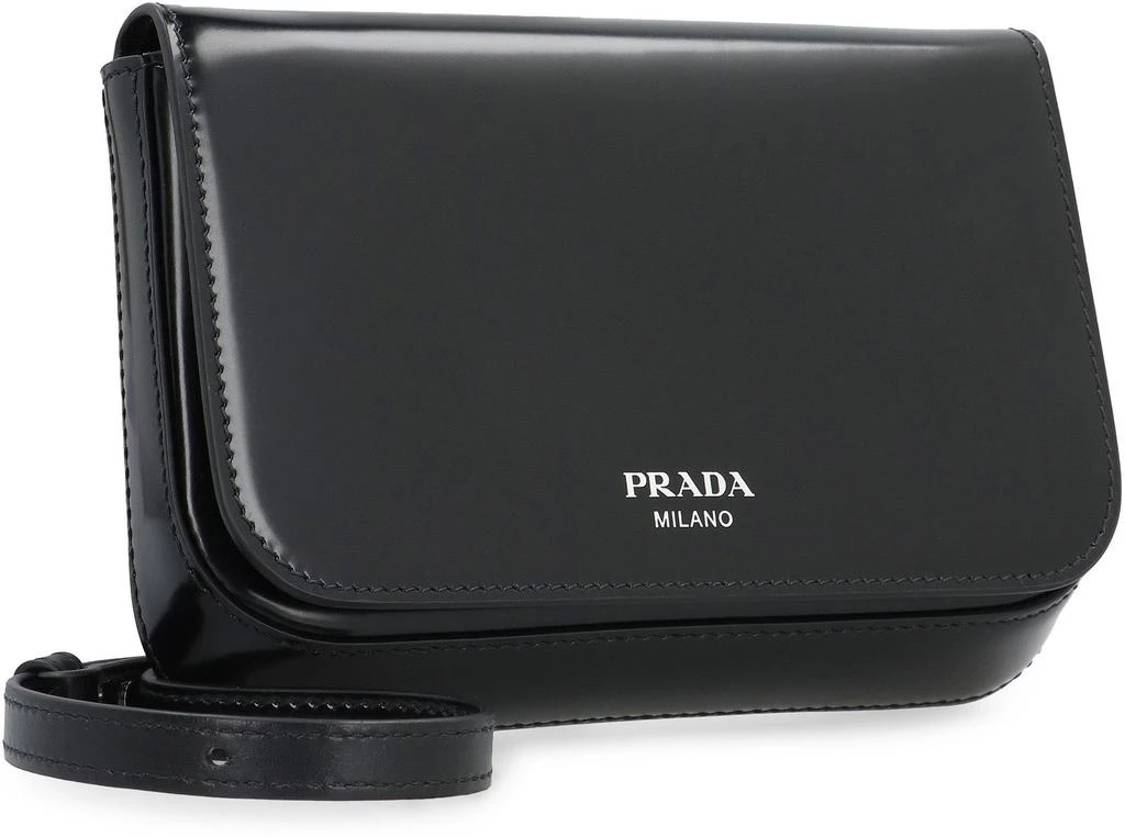 商品Prada|Prada Logo-Stamp Foldover Top Brushed Bag,价格¥14269,第3张图片详细描述