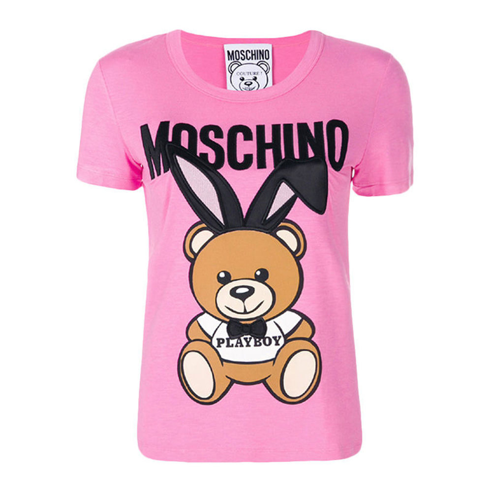 商品[国内直发] Moschino|Moschino 莫斯奇诺 女士粉红色小熊短袖T恤 EV0702-0544-1208,价格¥1854,第1张图片