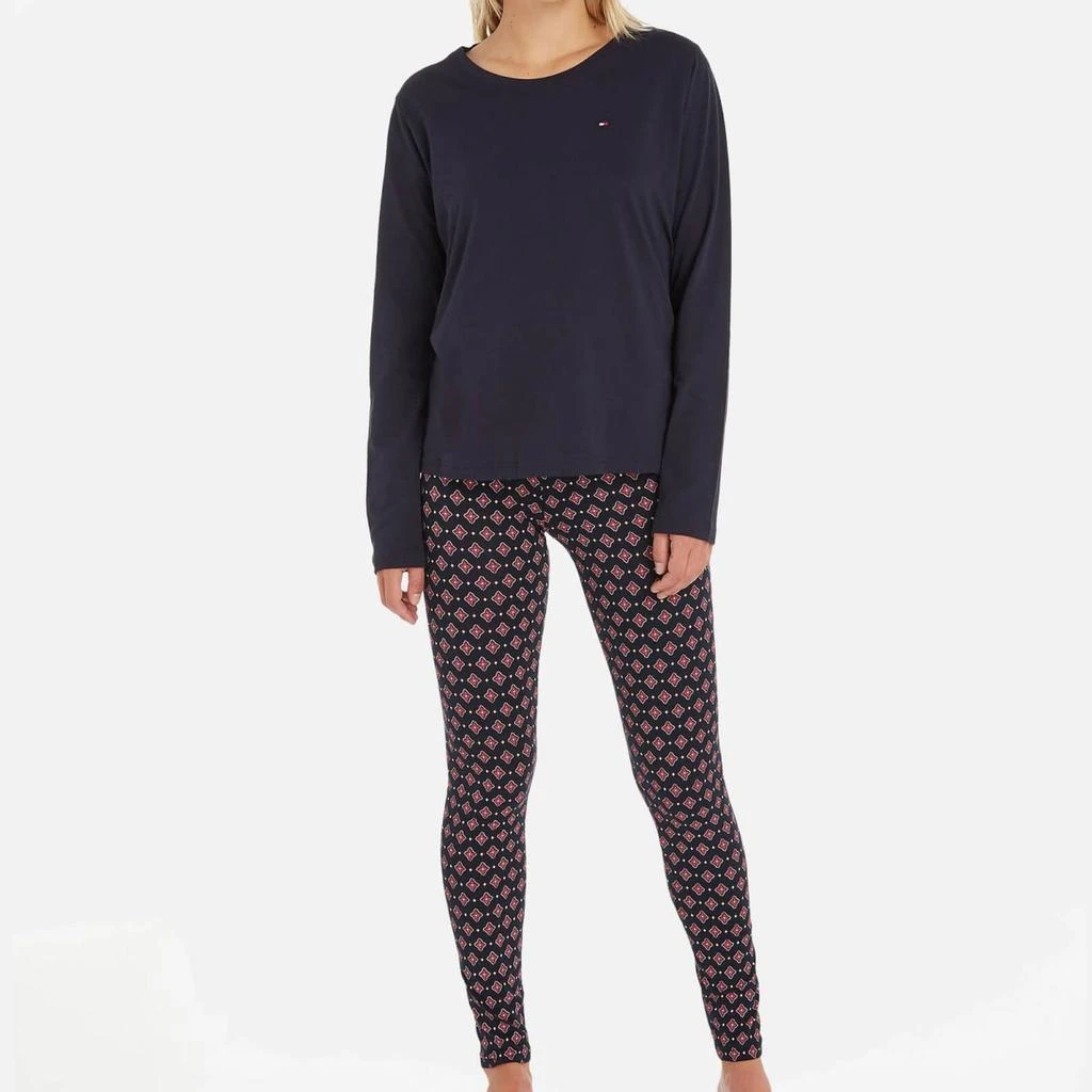 商品Tommy Hilfiger|Tommy Hilfiger Long Sleeve Cotton Tee & Legging Set Print,价格¥389,第1张图片