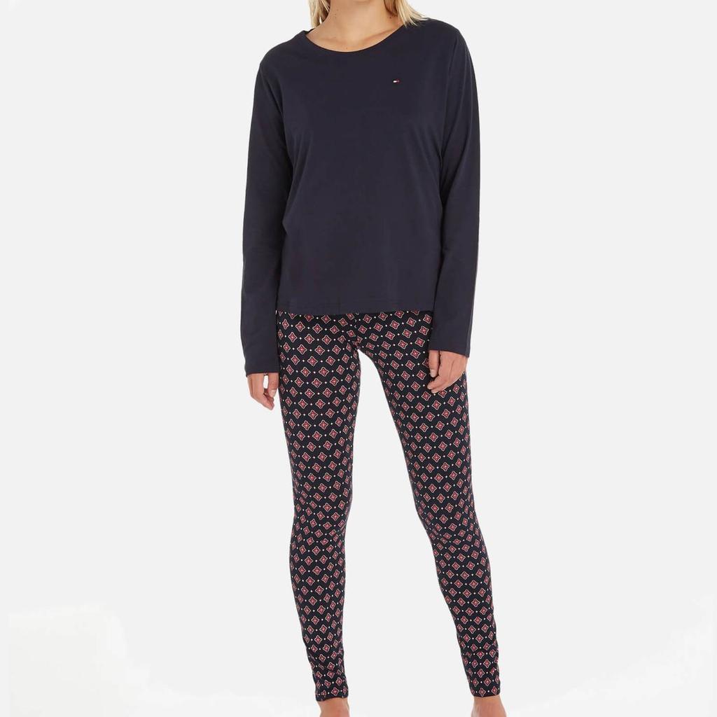 商品Tommy Hilfiger|Tommy Hilfiger Long Sleeve Cotton Tee & Legging Set Print,价格¥755,第1张图片