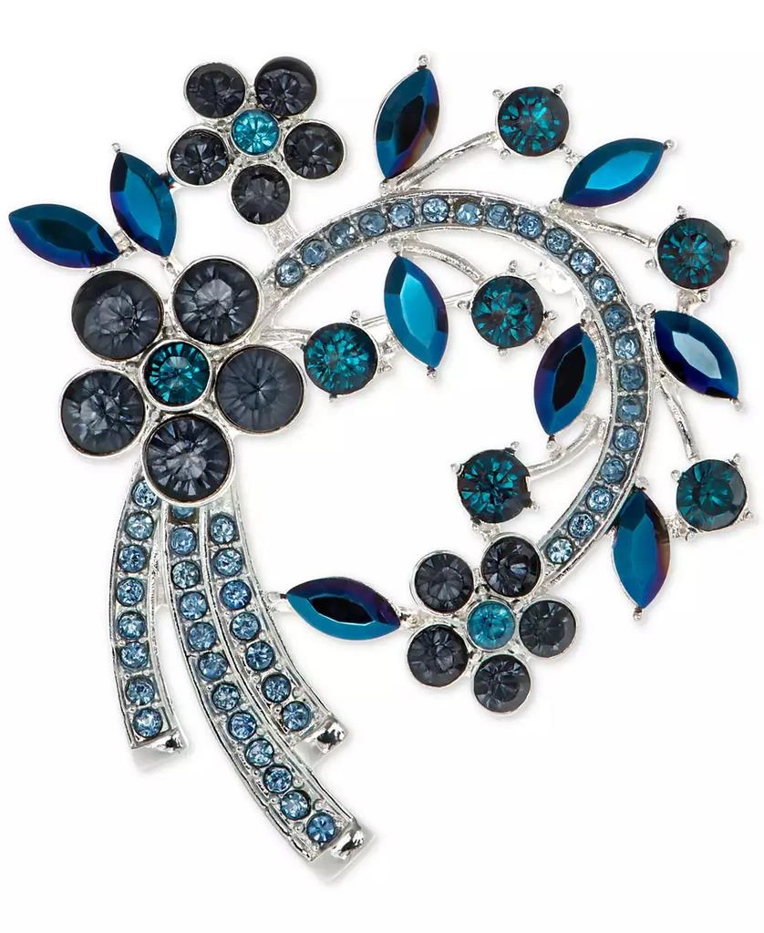 商品Anne Klein|Stone Blue Flower Cluster Arched Pin, Created for Macy's,价格¥153,第1张图片