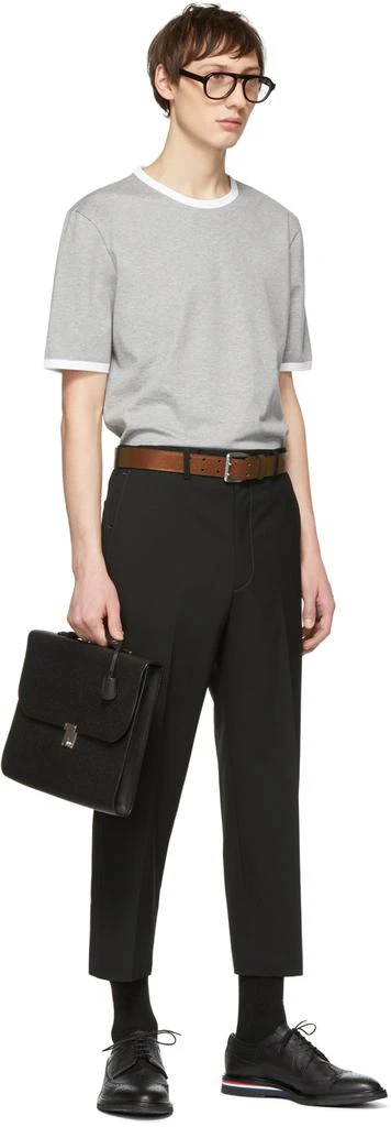 商品Thom Browne|Grey Ringer T-Shirt,价格¥2423,第5张图片详细描述