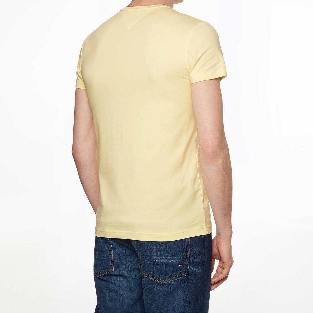 商品Tommy Hilfiger|Tommy Hilfiger Men's Stretch Slim Fit T-Shirt - Yellow,价格¥214,第4张图片详细描述