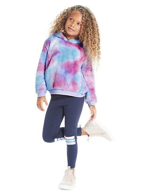 Little Girl's Tie Dye Hoodie & Leggings Set商品第6张图片规格展示