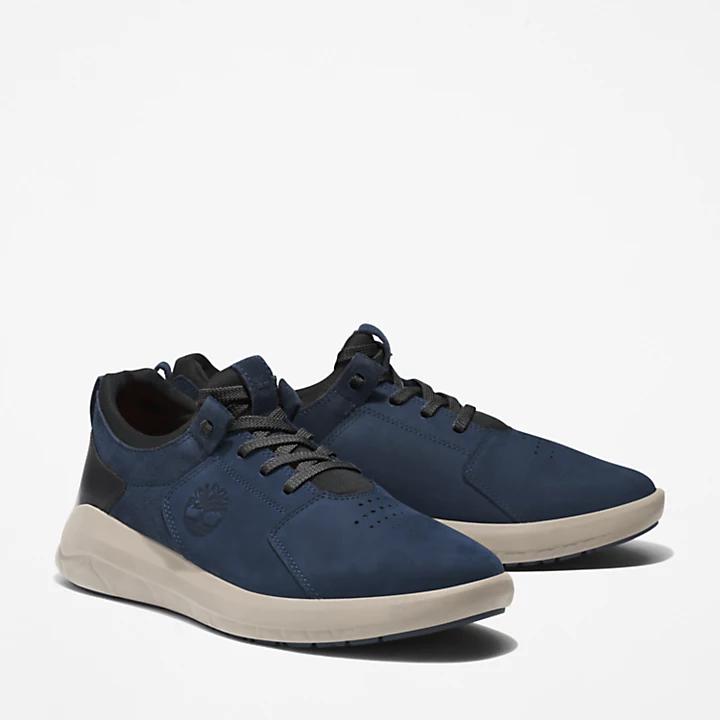 Bradstreet Ultra Leather Trainer for Men in Navy商品第4张图片规格展示