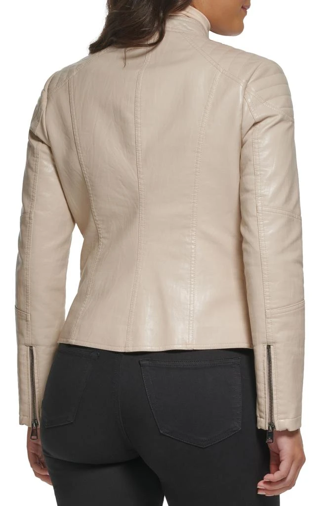 商品Kenneth Cole|Faux Leather Crop Moto Jacket,价格¥572,第2张图片详细描述
