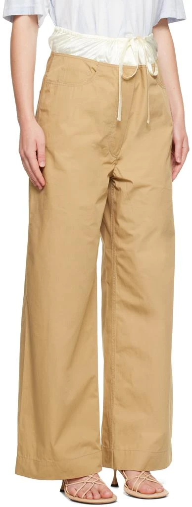 商品Acne Studios|Beige Paneled Trousers,价格¥1384,第2张图片详细描述