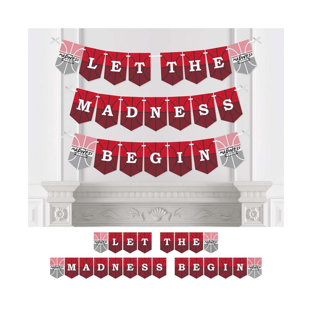 Red Basketball - Let The Madness Begin - College Basketball Party Bunting Banner - Party Decorations - Let The Madness Begin商品第1张图片规格展示